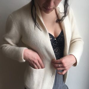 Cream cashmere cardigan